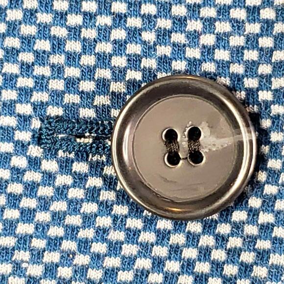 Talbots Blazer Jacket Womens Size 10 Cotton Blue Tweed Long Sleeve Two Button - Picture 7 of 10